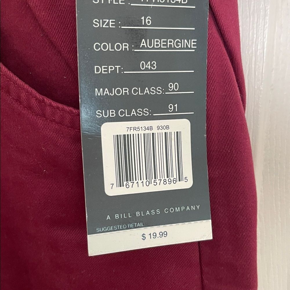 Womens Blassport Burgundy Pants - Picture 5 of 9